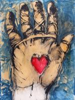 Jim Dine SHELLAC ON A HAND Etching & Drypoint with Acrylic & Shellac - Sold for $3,328 on 05-16-2026 (Lot 84).jpg